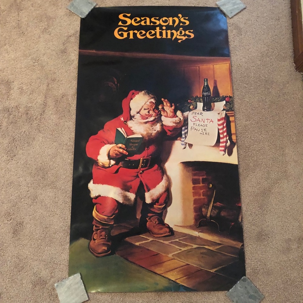 Season’s Greetings Coca-Cola Vintage Poster
